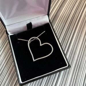 Elegant Sterling Silver Heart Pendant Necklace